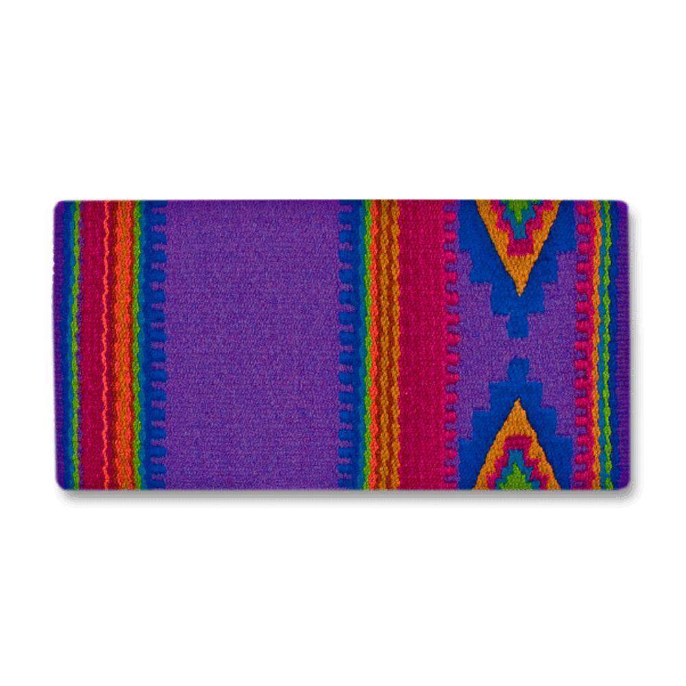 Mayatex Firecracker 1461-2 Saddle Blanket PURPLE BLUE ORANGE