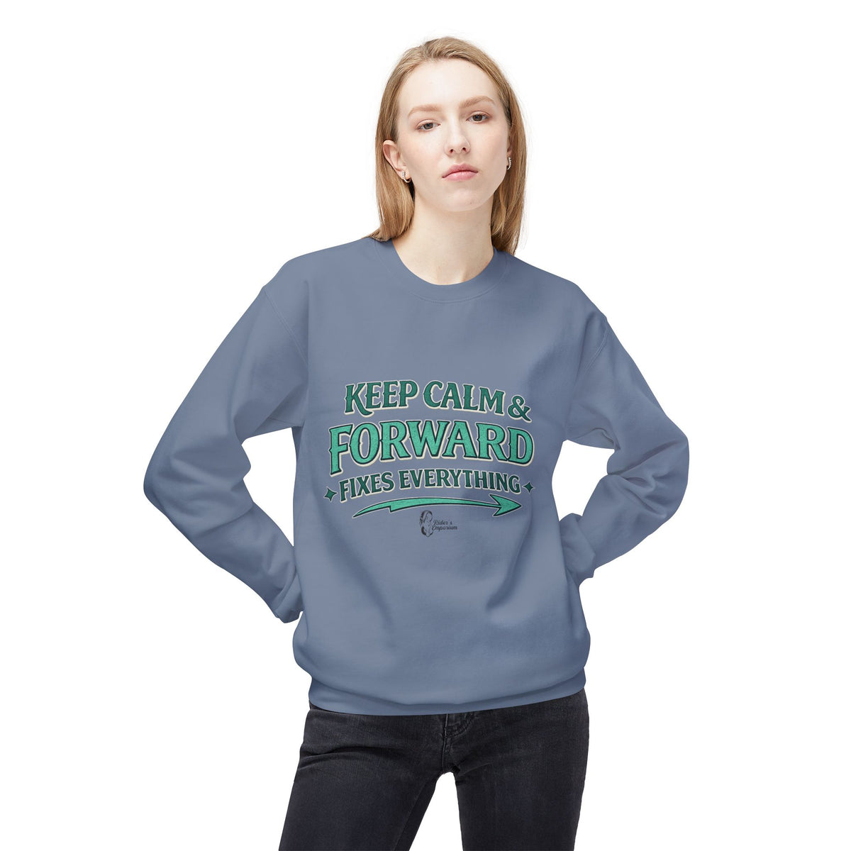 "Keep Calm & Forward Sweatshirt" Crewneck Sweatshirt
