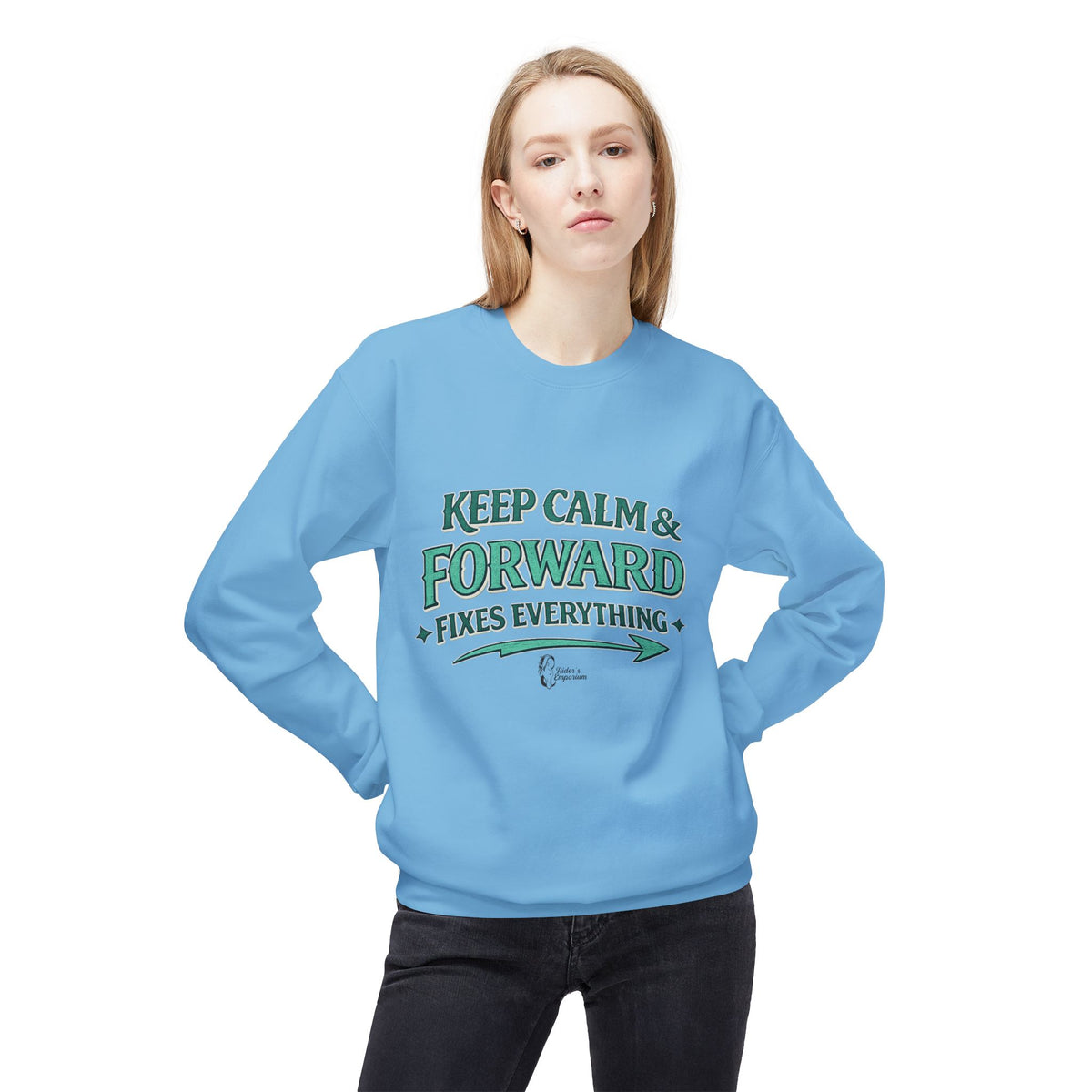"Keep Calm & Forward Sweatshirt" Crewneck Sweatshirt