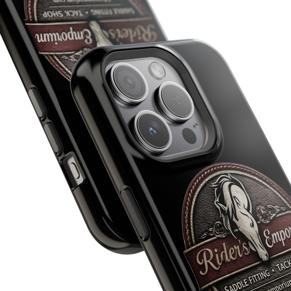 Magnetic Impact-Resistant Phone Case — Saddle Shop Logo
