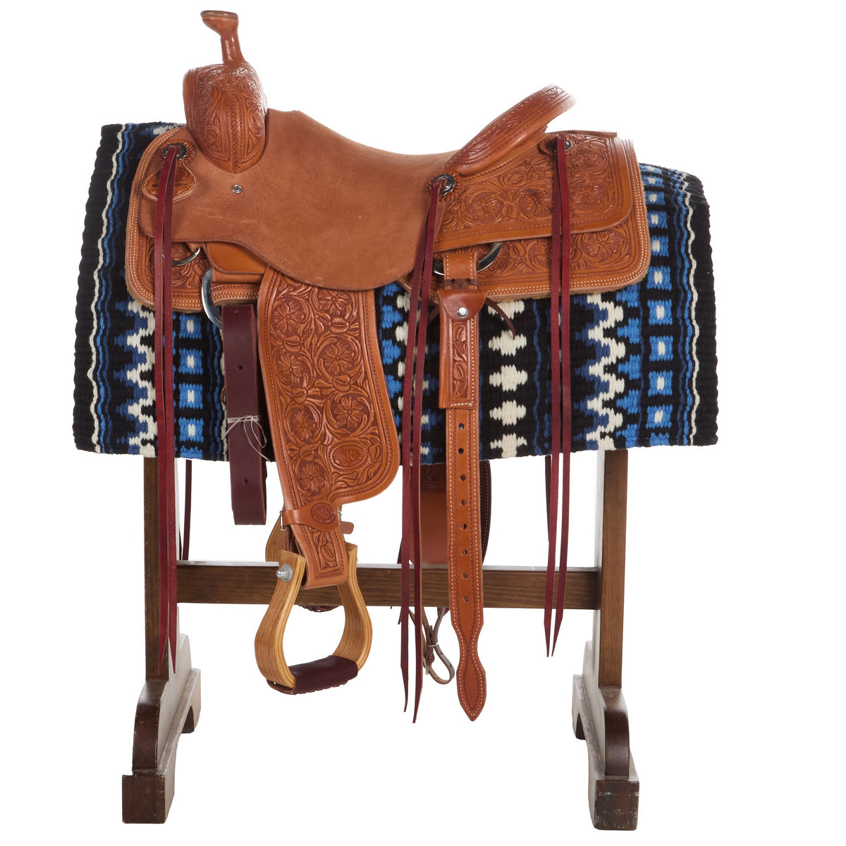 1313DOM-66 Domino 40X34 New Zealand Wool Saddle Blanket