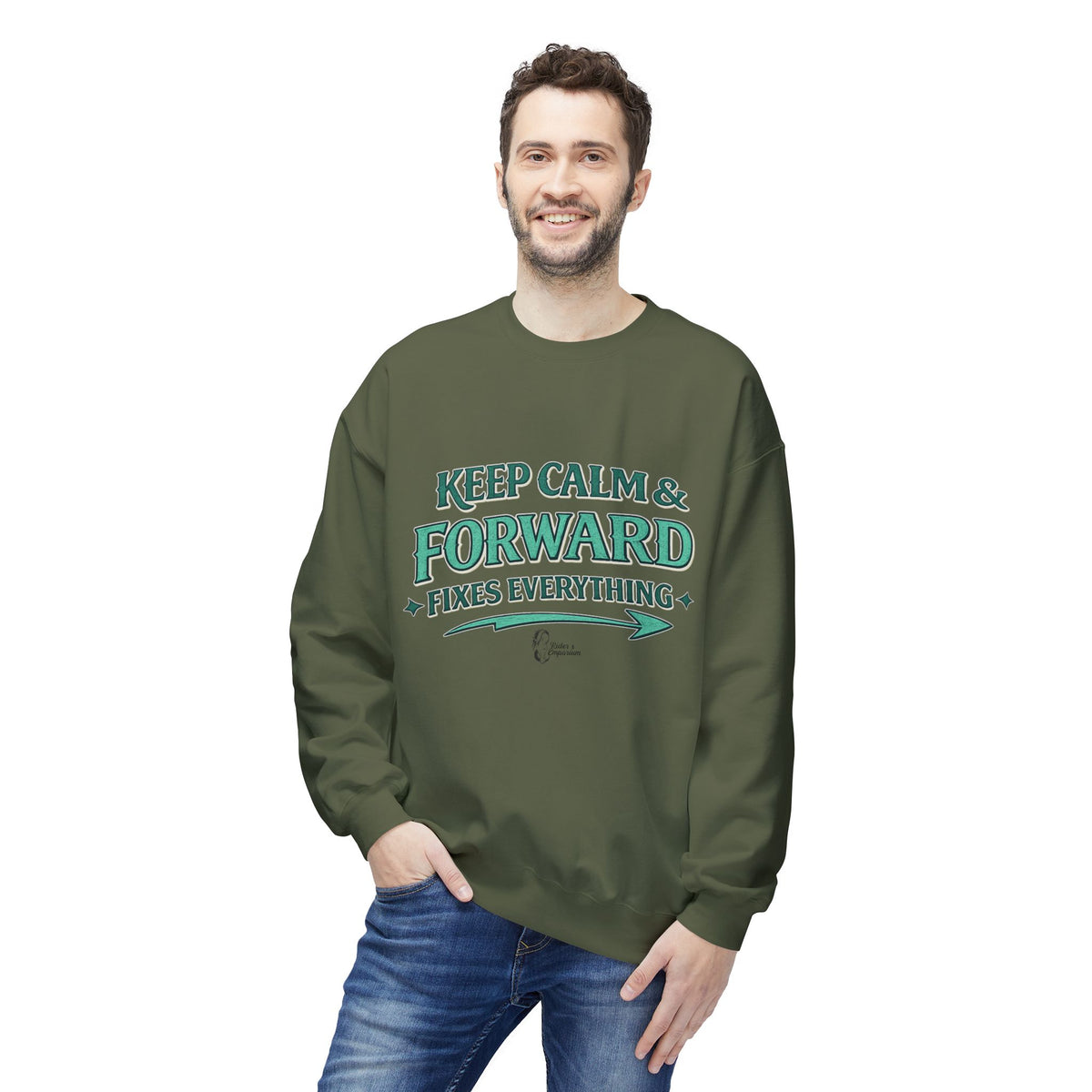 "Keep Calm & Forward Sweatshirt" Crewneck Sweatshirt