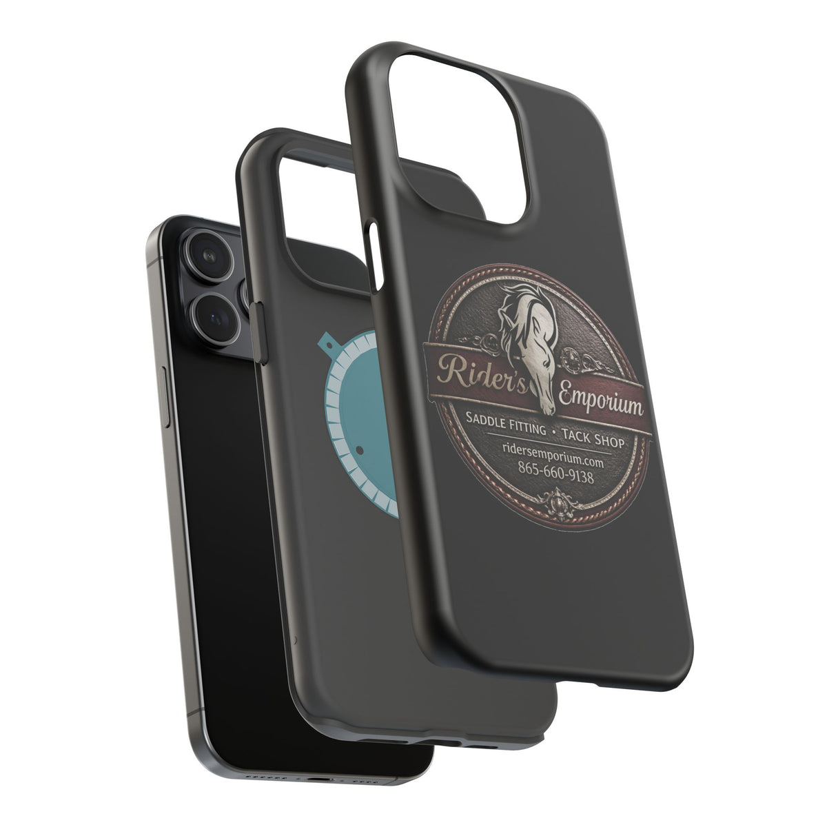 Magnetic Impact-Resistant Phone Case — Saddle Shop Logo