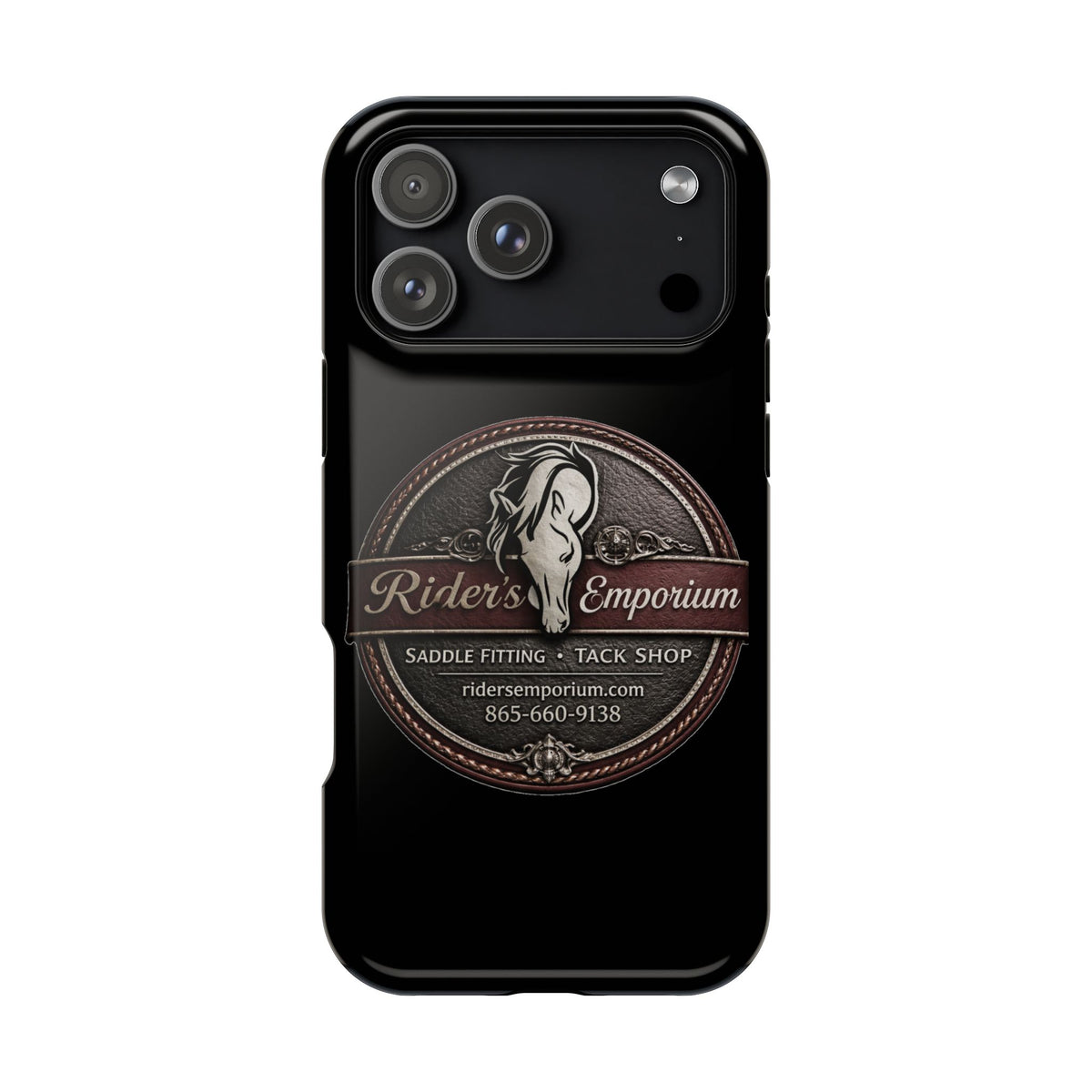 Magnetic Impact-Resistant Phone Case — Saddle Shop Logo