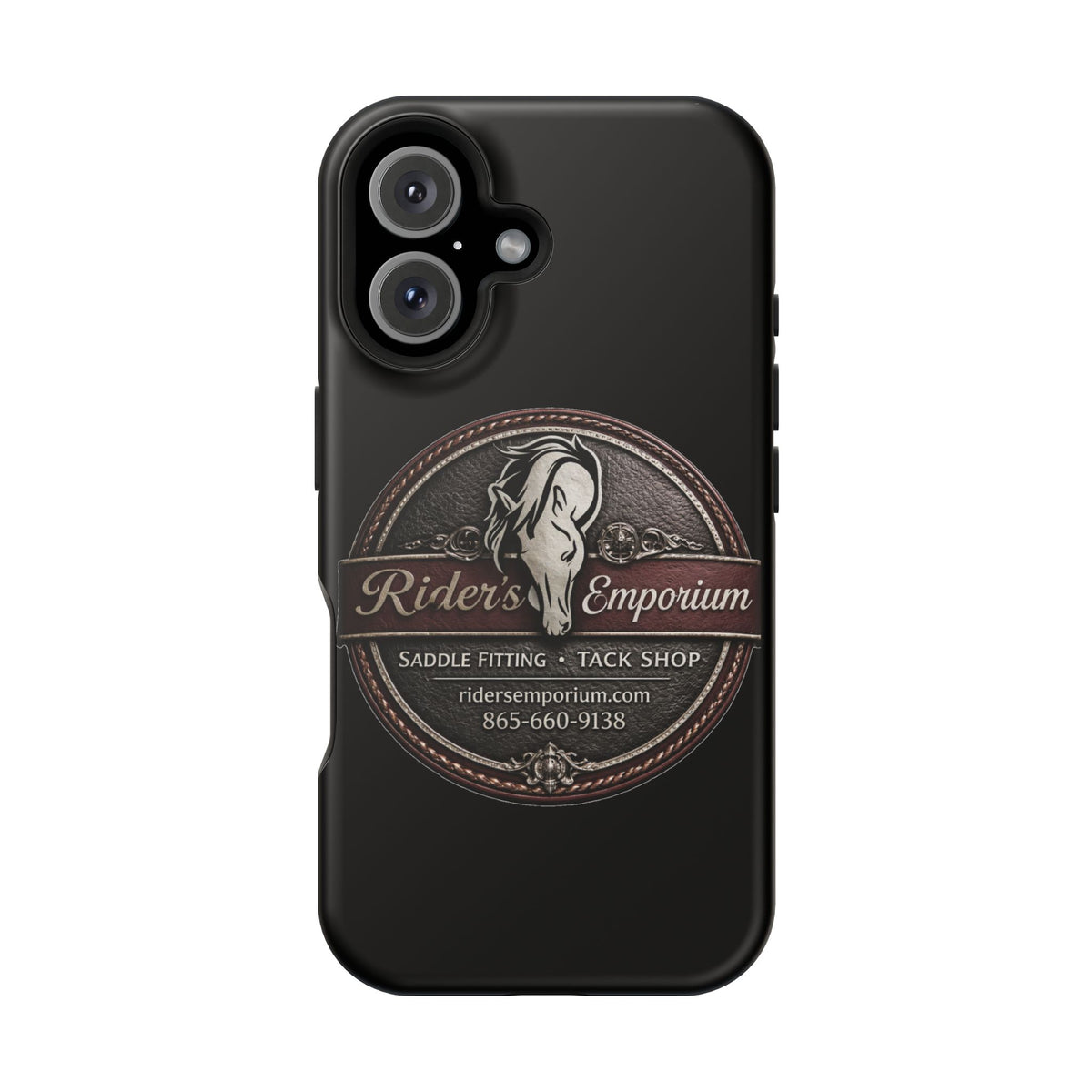 Magnetic Impact-Resistant Phone Case — Saddle Shop Logo