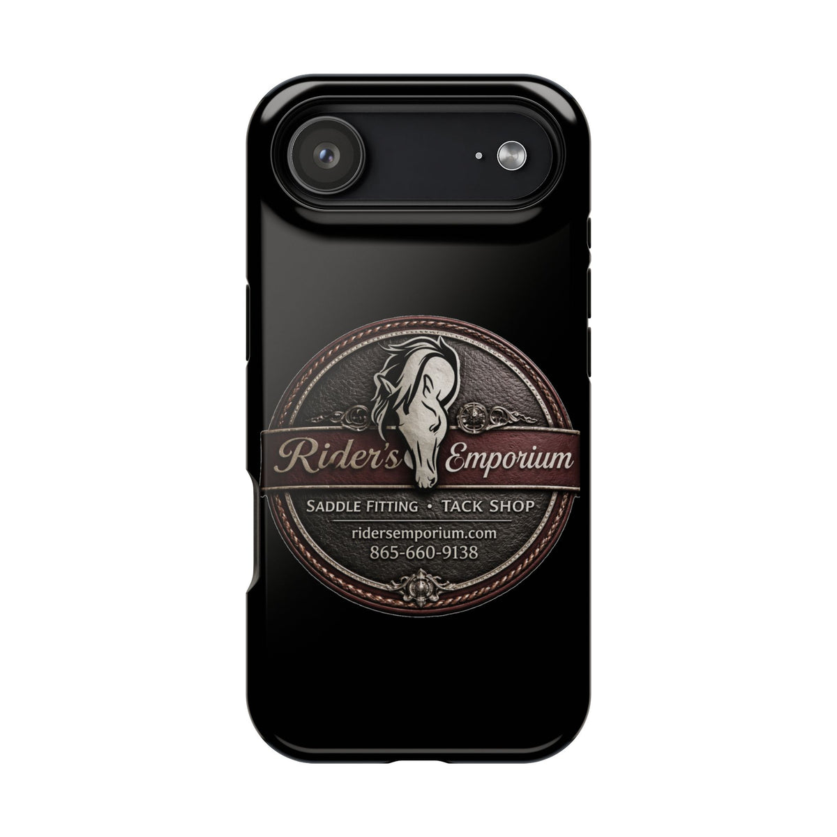 Magnetic Impact-Resistant Phone Case — Saddle Shop Logo
