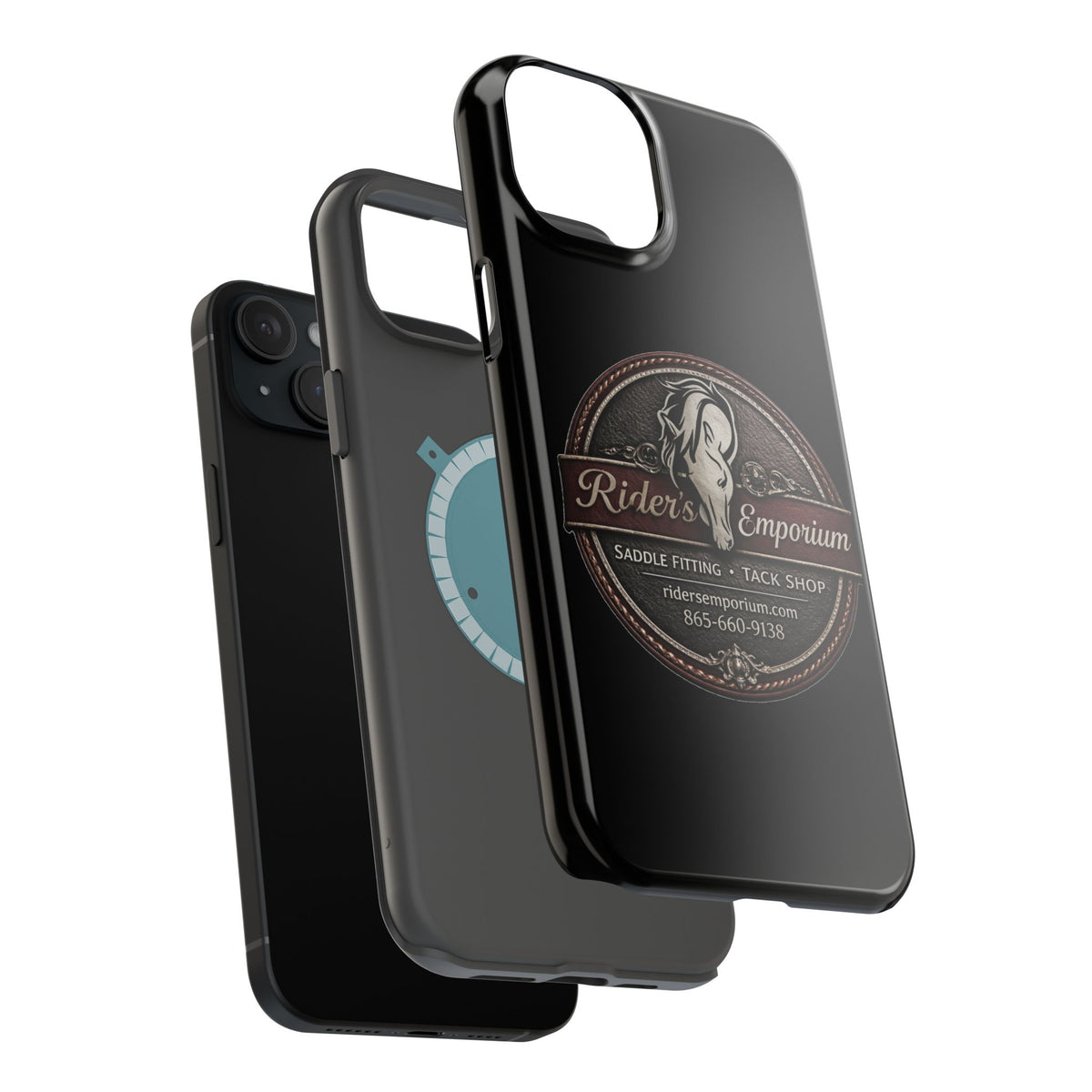 Magnetic Impact-Resistant Phone Case — Saddle Shop Logo