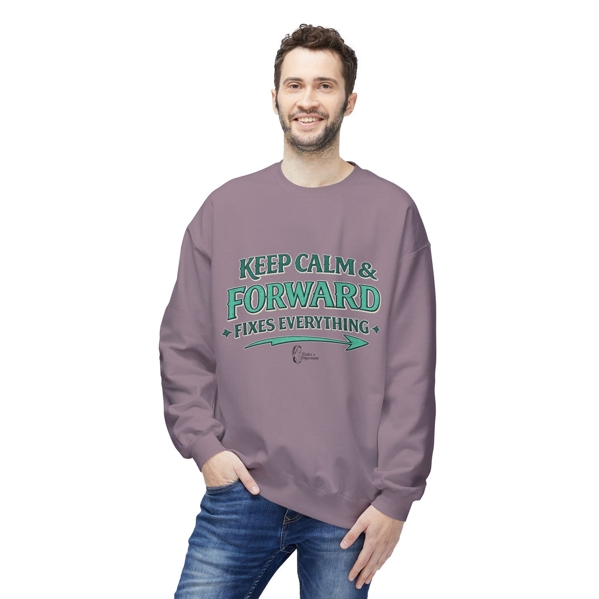 "Keep Calm & Forward Sweatshirt" Crewneck Sweatshirt