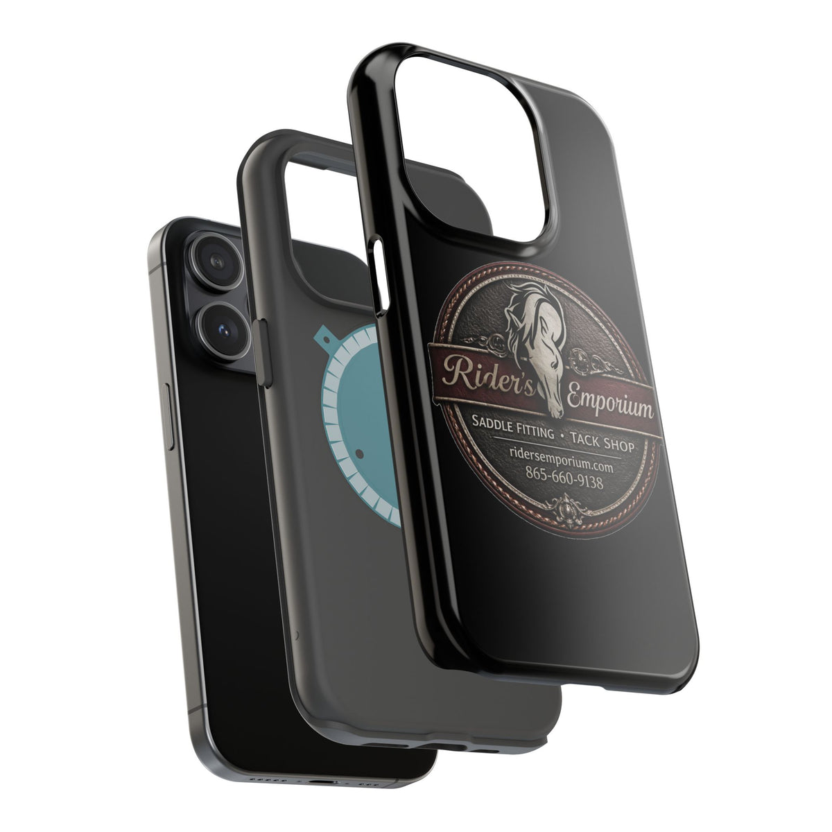Magnetic Impact-Resistant Phone Case — Saddle Shop Logo