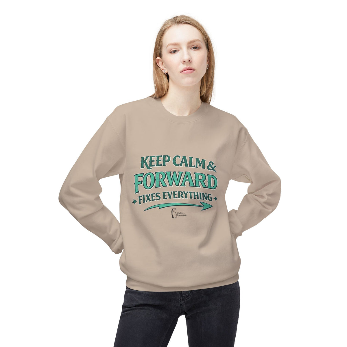 "Keep Calm & Forward Sweatshirt" Crewneck Sweatshirt