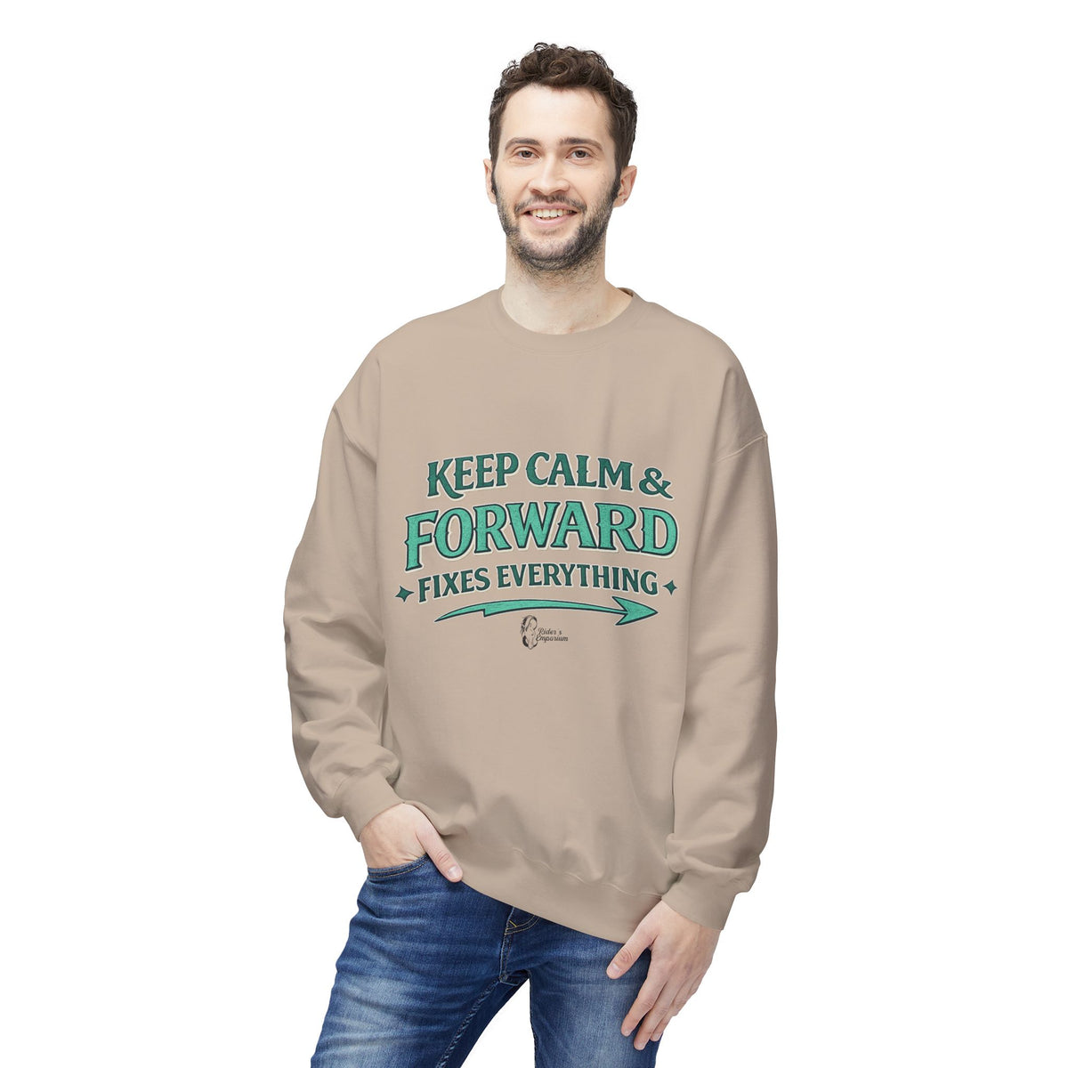 "Keep Calm & Forward Sweatshirt" Crewneck Sweatshirt