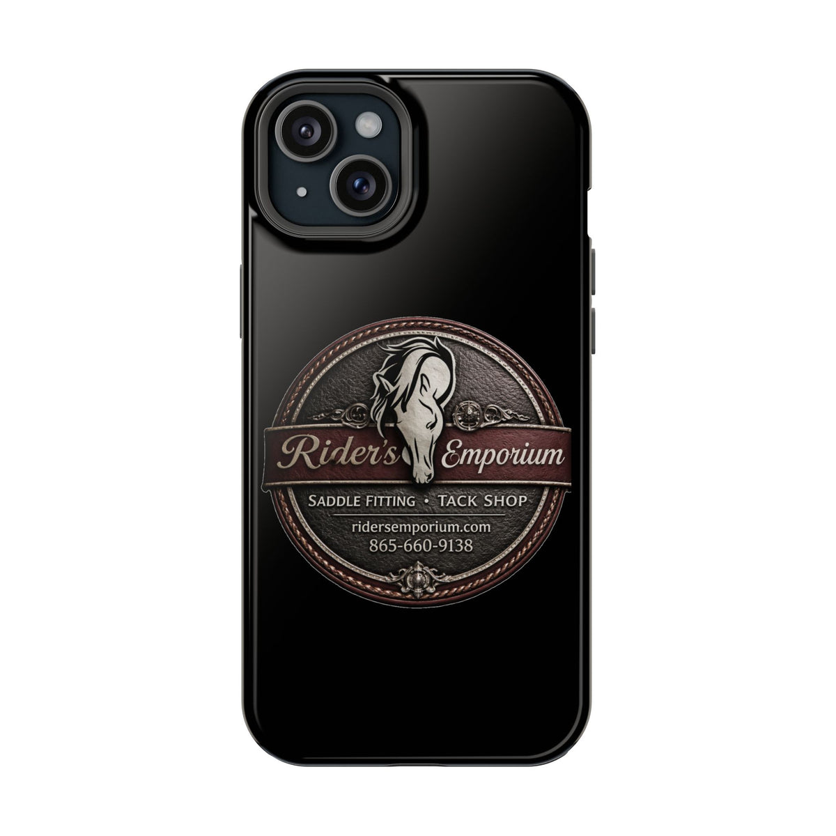 Magnetic Impact-Resistant Phone Case — Saddle Shop Logo