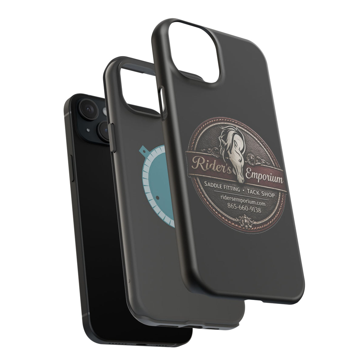 Magnetic Impact-Resistant Phone Case — Saddle Shop Logo