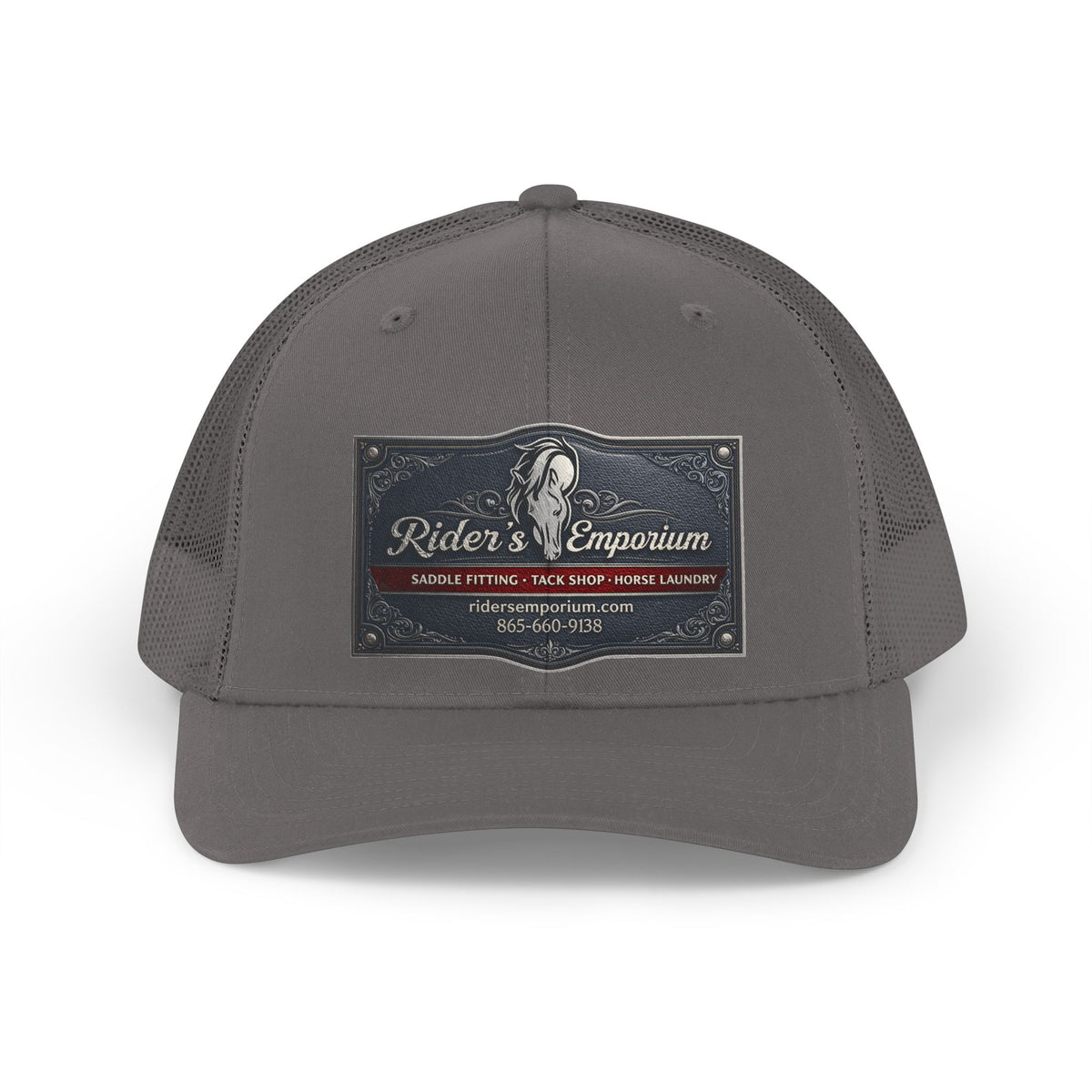 Retro Trucker Hat — 'Rider's Emporium' Vintage Patch Cap
