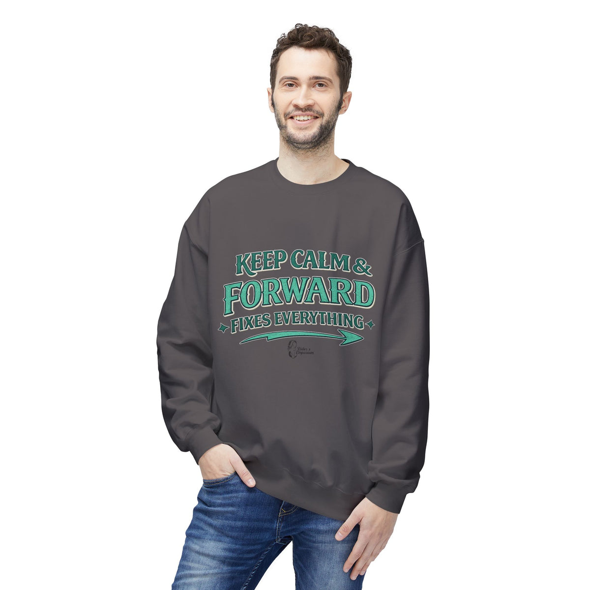 "Keep Calm & Forward Sweatshirt" Crewneck Sweatshirt