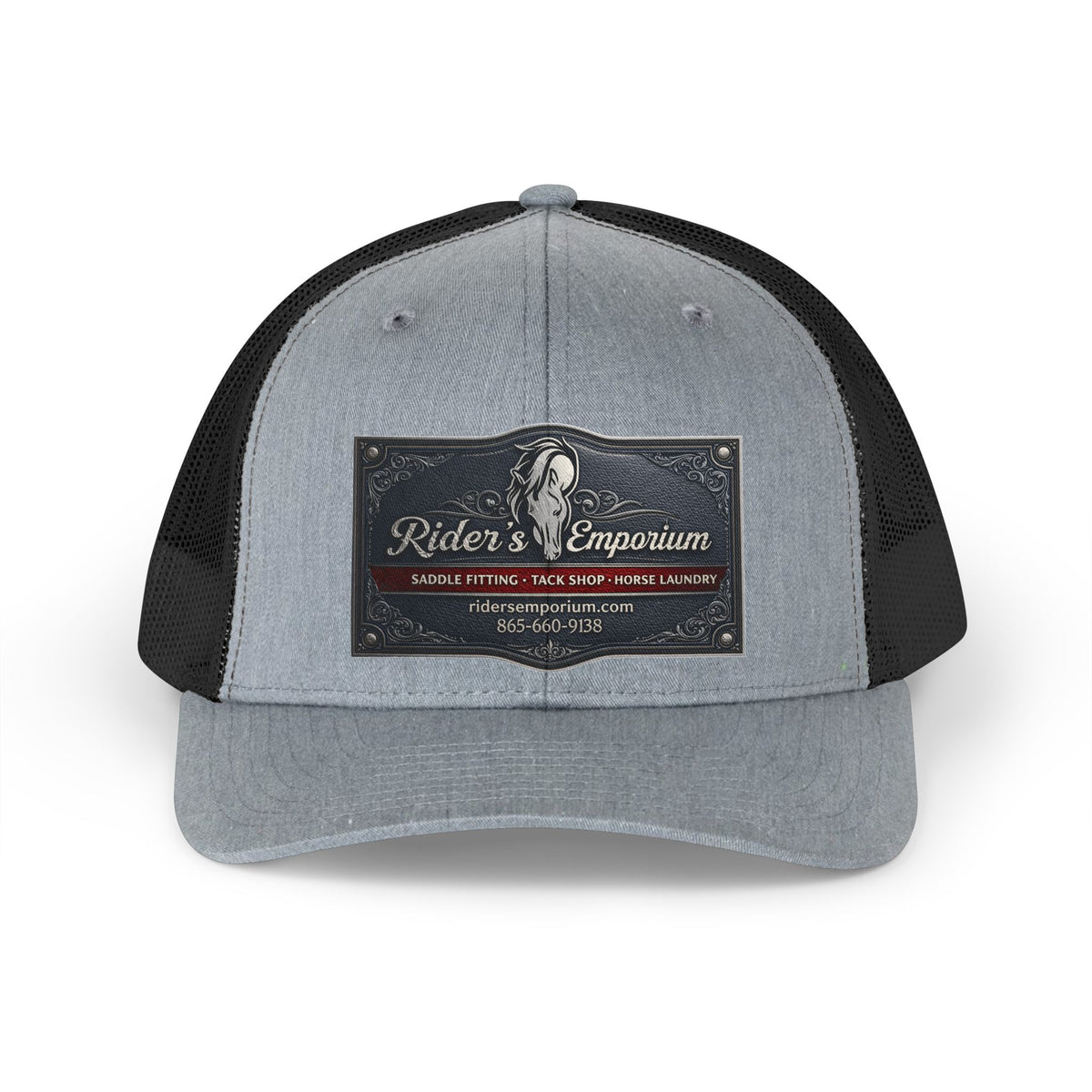 Retro Trucker Hat — 'Rider's Emporium' Vintage Patch Cap
