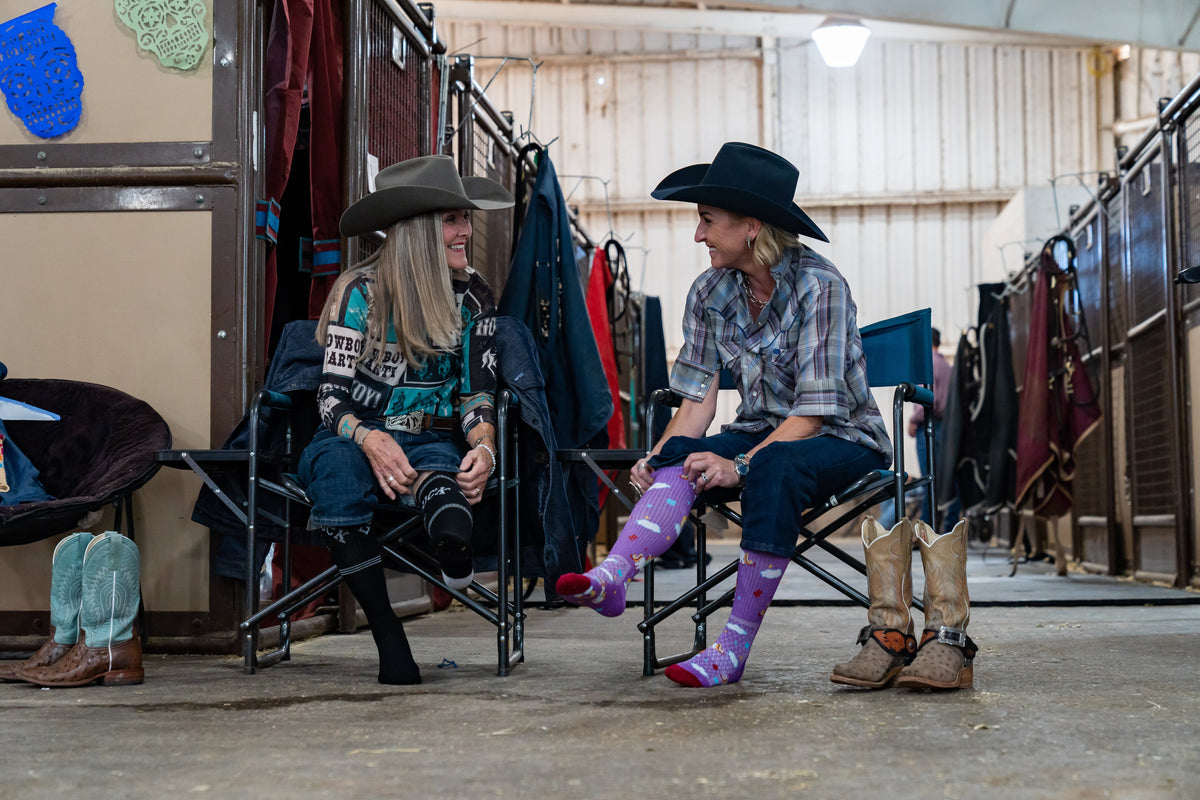 Lucky Unicorns Purple Performance Boot Socks