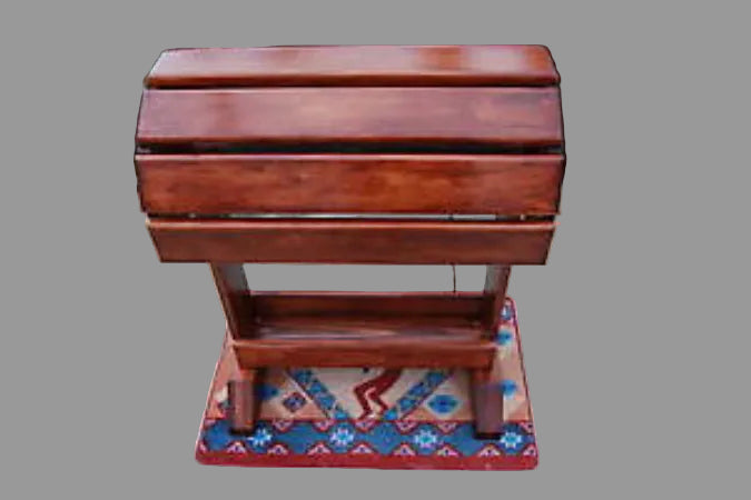 Wood Saddle Stand / Mahogany Stain / Showcase your English or Western Saddle