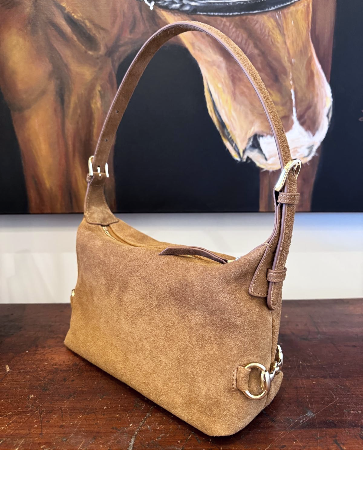 Bethany Bit Bag Suede- Limited Edition Milk Chocolate