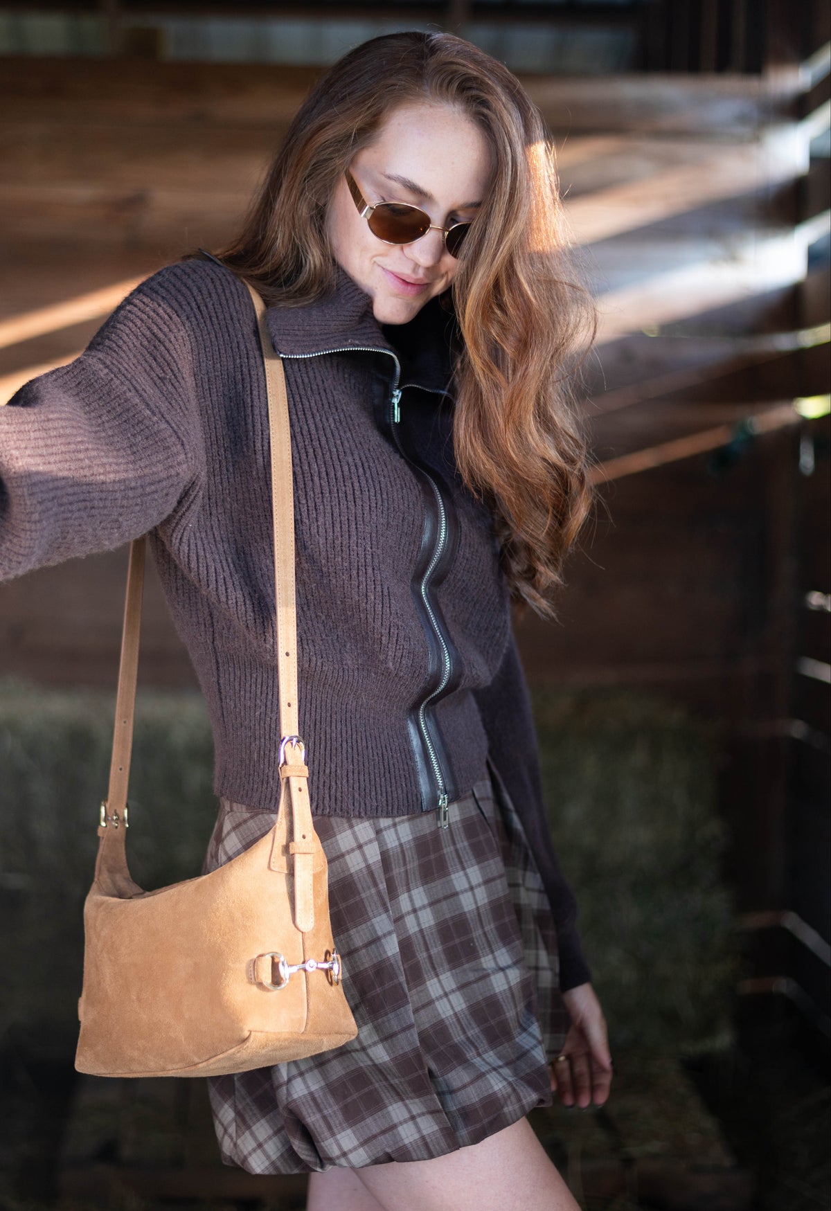 Bethany Bit Bag Suede- Limited Edition Milk Chocolate