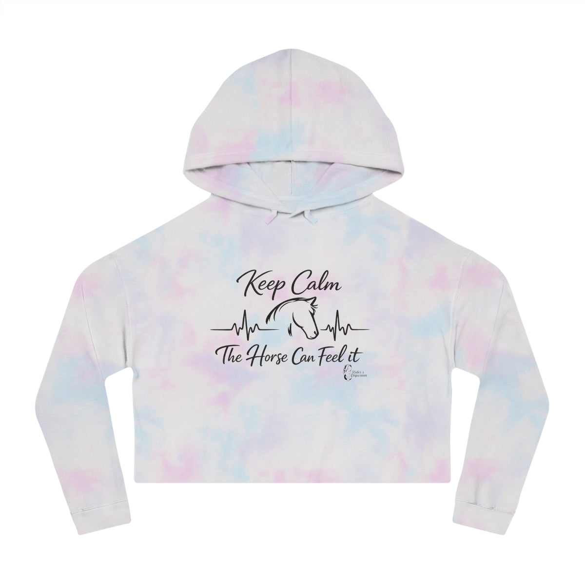 "Keep Calm The Horse Can Feel It" Cropped Hoodie