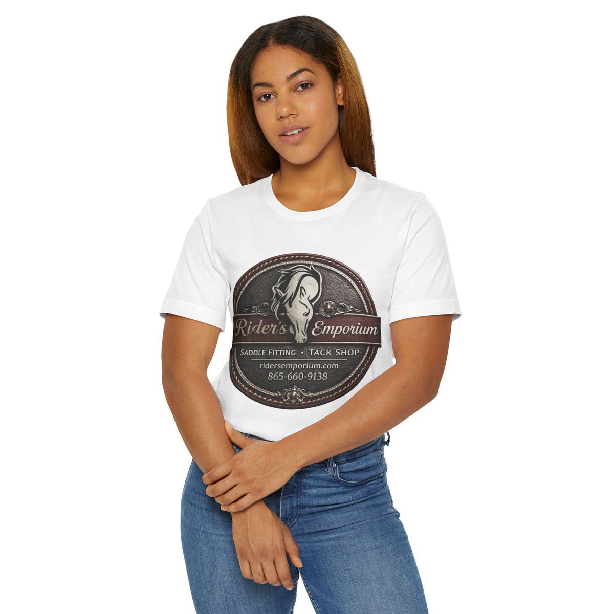 Rider's Emporium Logo T-Shirt — Saddle Fitting & Tack Shop Tee