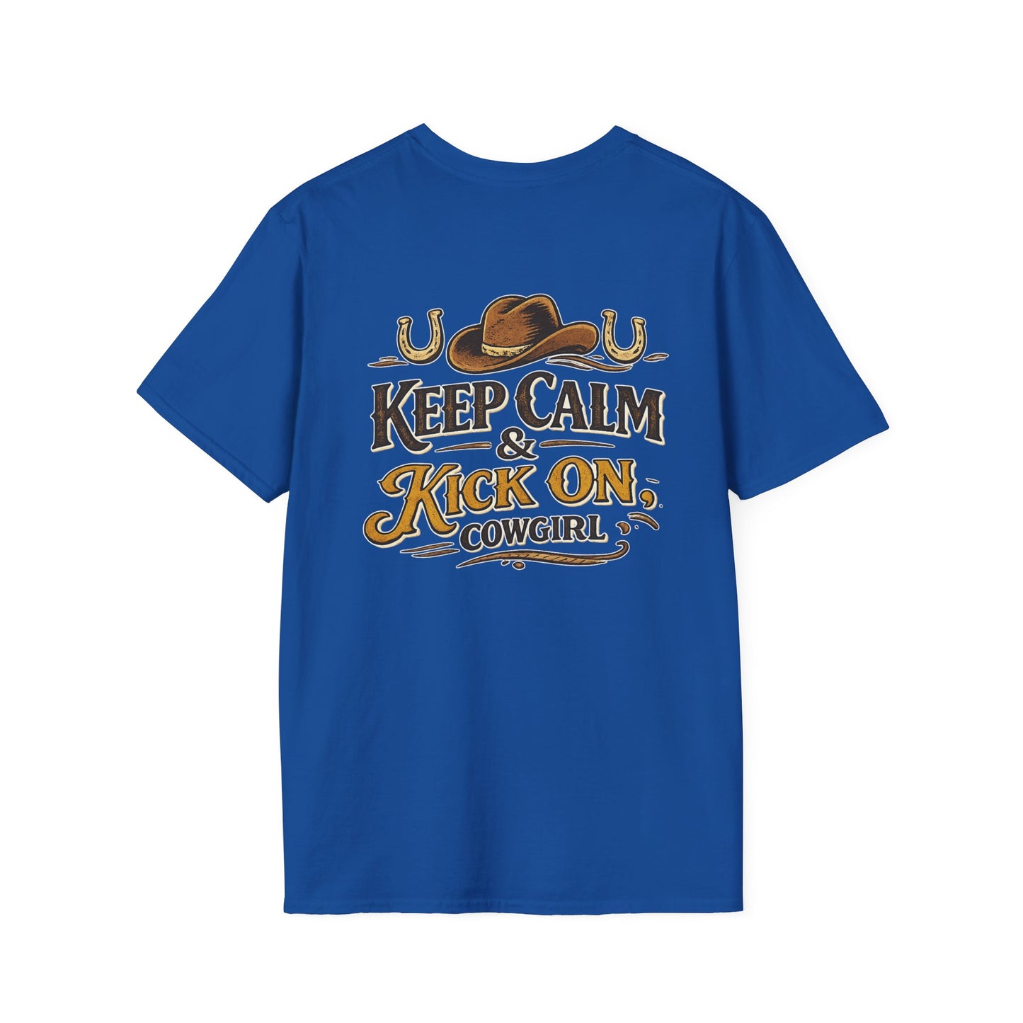 "Keep Calm & Kick On Cowgirl" T-Shirt