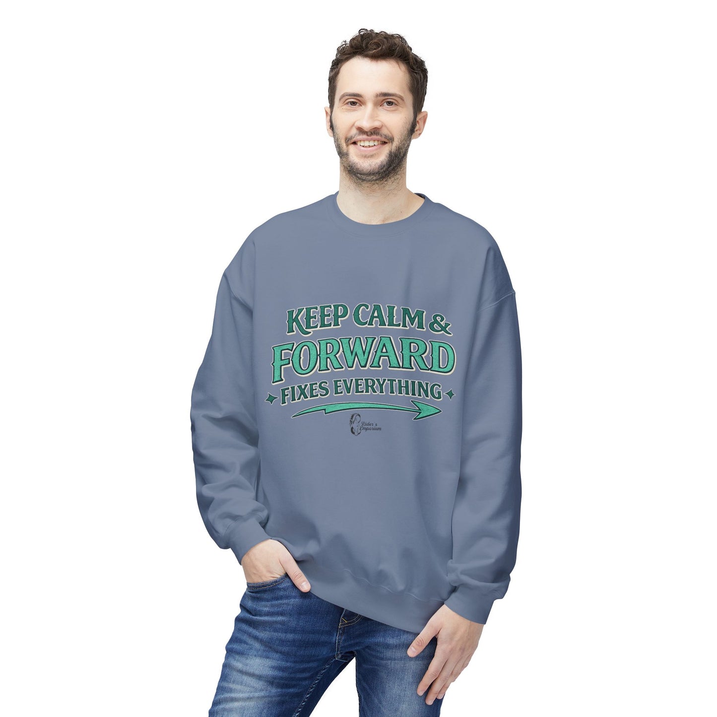"Keep Calm & Forward Sweatshirt" Crewneck Sweatshirt