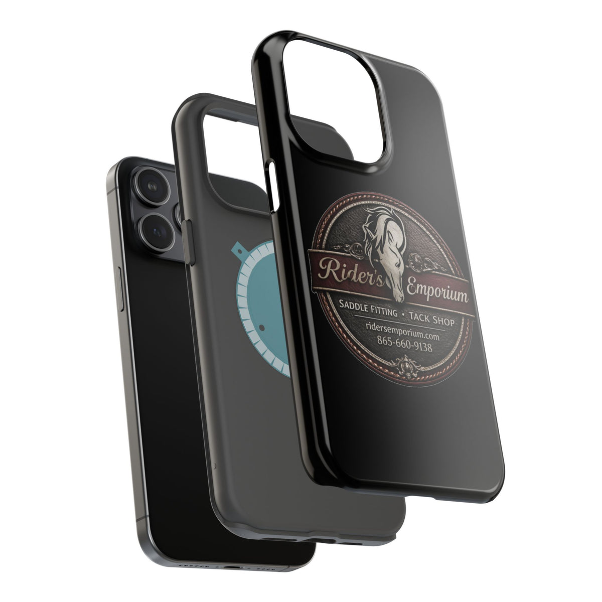 Magnetic Impact-Resistant Phone Case — Saddle Shop Logo