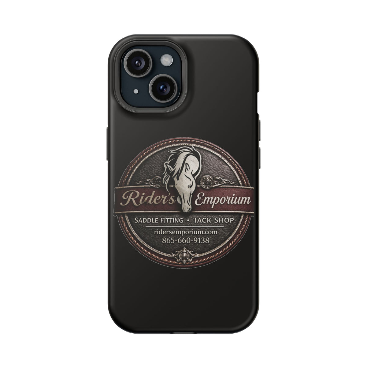 Magnetic Impact-Resistant Phone Case — Saddle Shop Logo