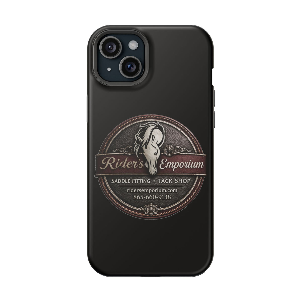 Magnetic Impact-Resistant Phone Case — Saddle Shop Logo