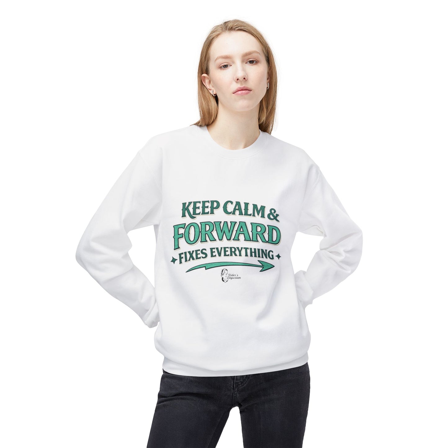 "Keep Calm & Forward Sweatshirt" Crewneck Sweatshirt