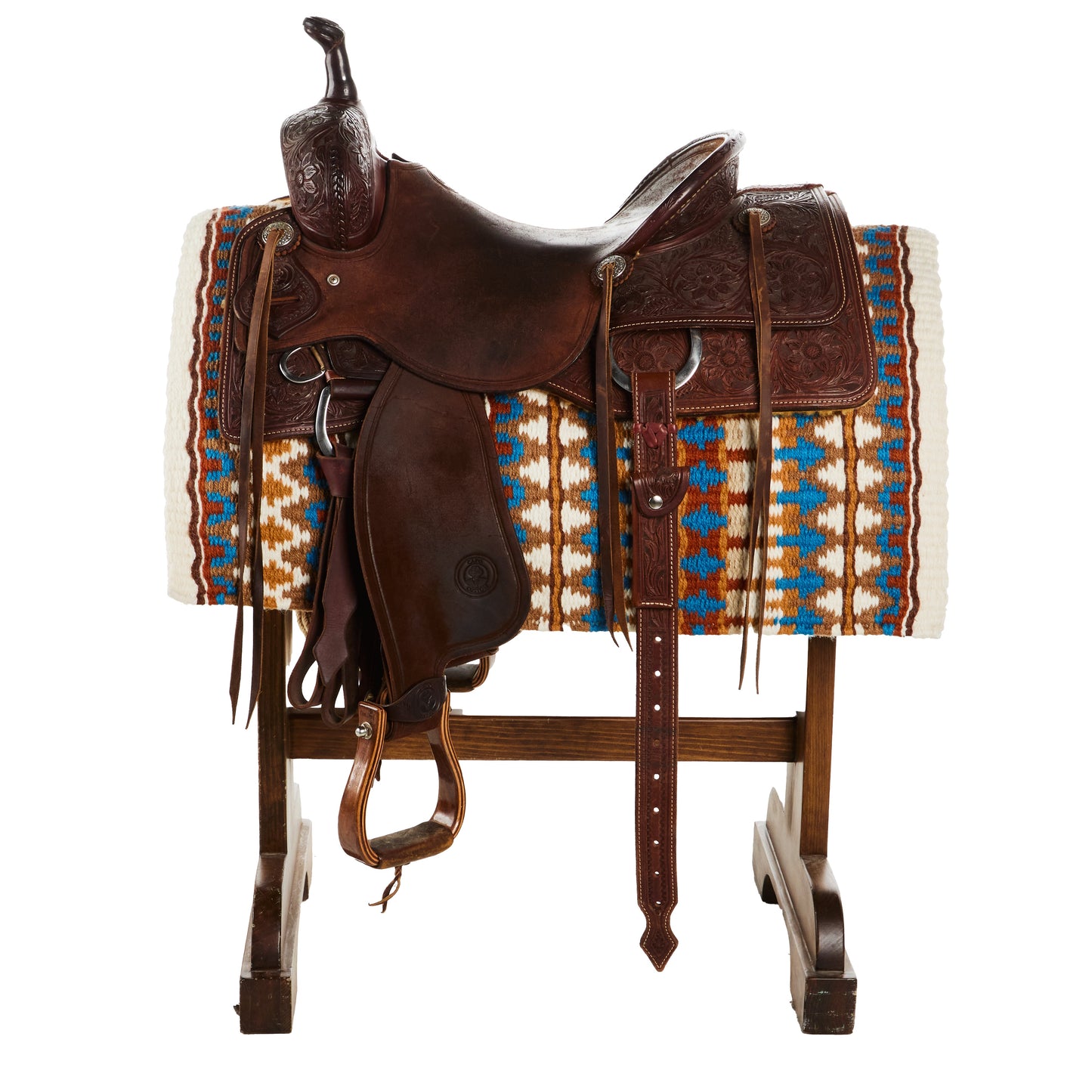 1313AA-54 Double Arrow 40X34 New Zealand Wool Saddle Blanket
