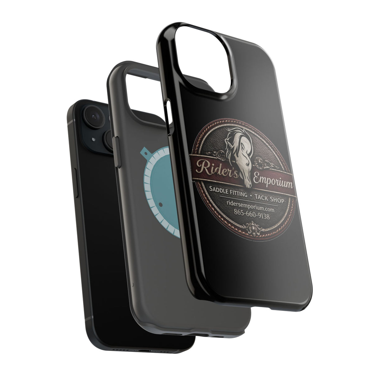 Magnetic Impact-Resistant Phone Case — Saddle Shop Logo
