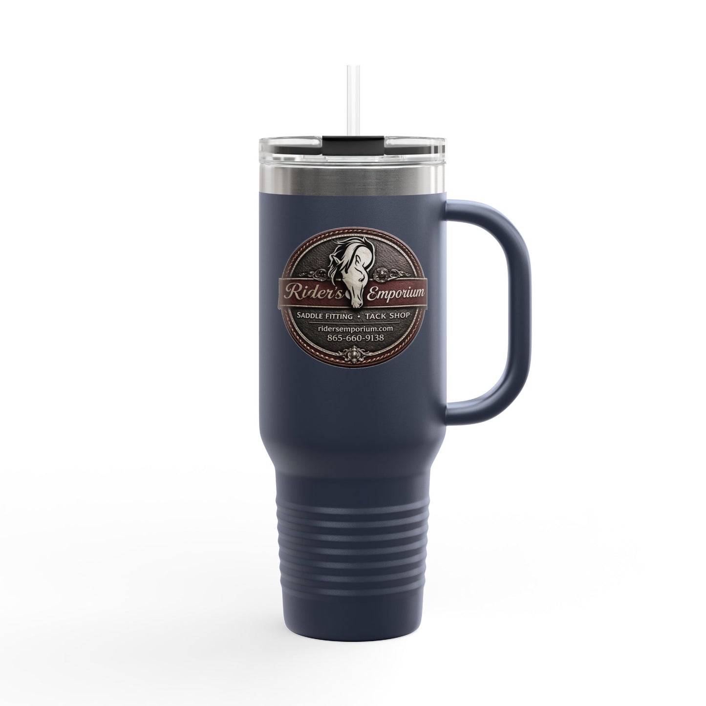 40oz Insulated Travel Mug — Rider Emporium Logo Stainless Steel Tumbler