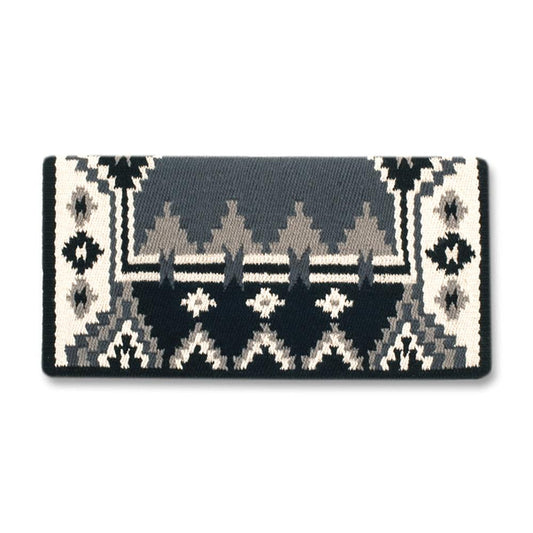 1465-5 Enchanted Pines 38x34 New Zealand Wool Saddle Blanket GREY