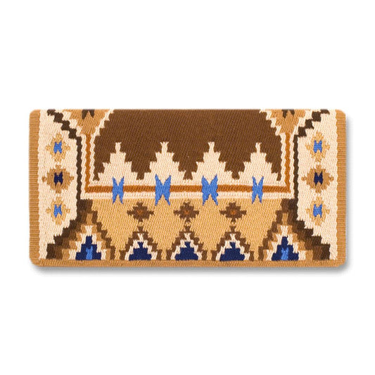 1465-3 Enchanted Pines 38x34 New Zealand Wool Saddle Blanket CHOCOLATE