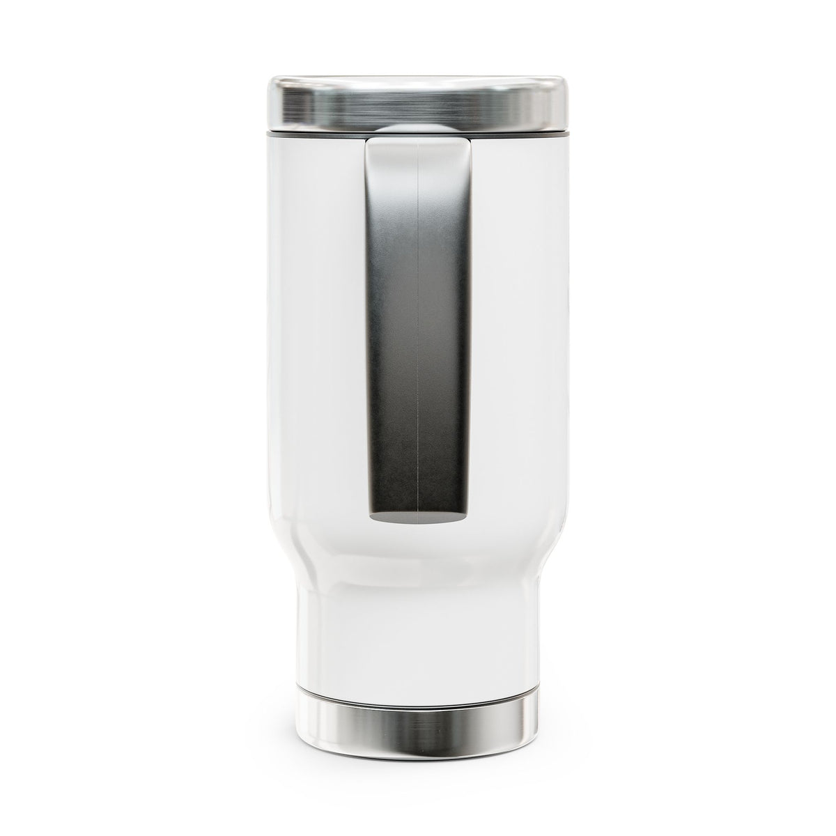 Rider's Emporium Stainless Steel Travel Mug with Handle — 14oz Equestrian Logo Tumbler