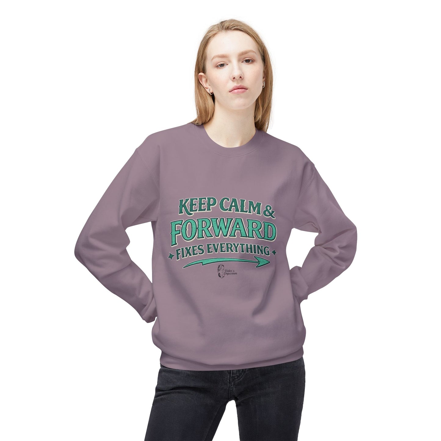 "Keep Calm & Forward Sweatshirt" Crewneck Sweatshirt