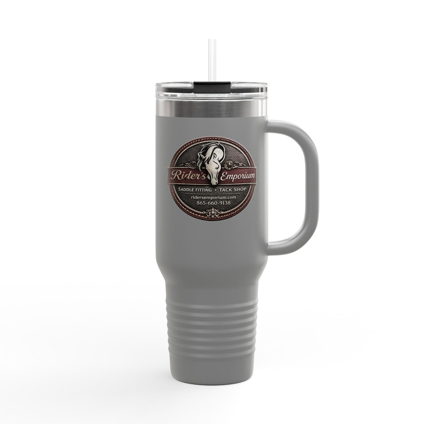40oz Insulated Travel Mug — Rider Emporium Logo Stainless Steel Tumbler