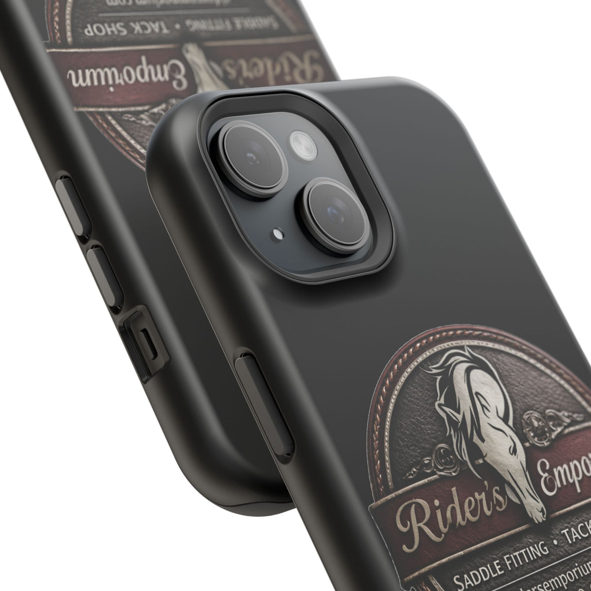 Magnetic Impact-Resistant Phone Case — Saddle Shop Logo
