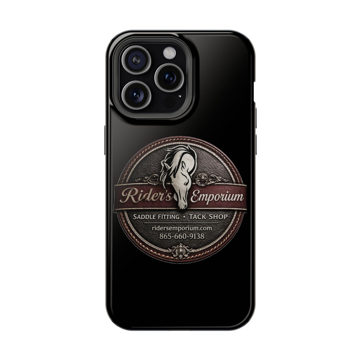 Magnetic Impact-Resistant Phone Case — Saddle Shop Logo