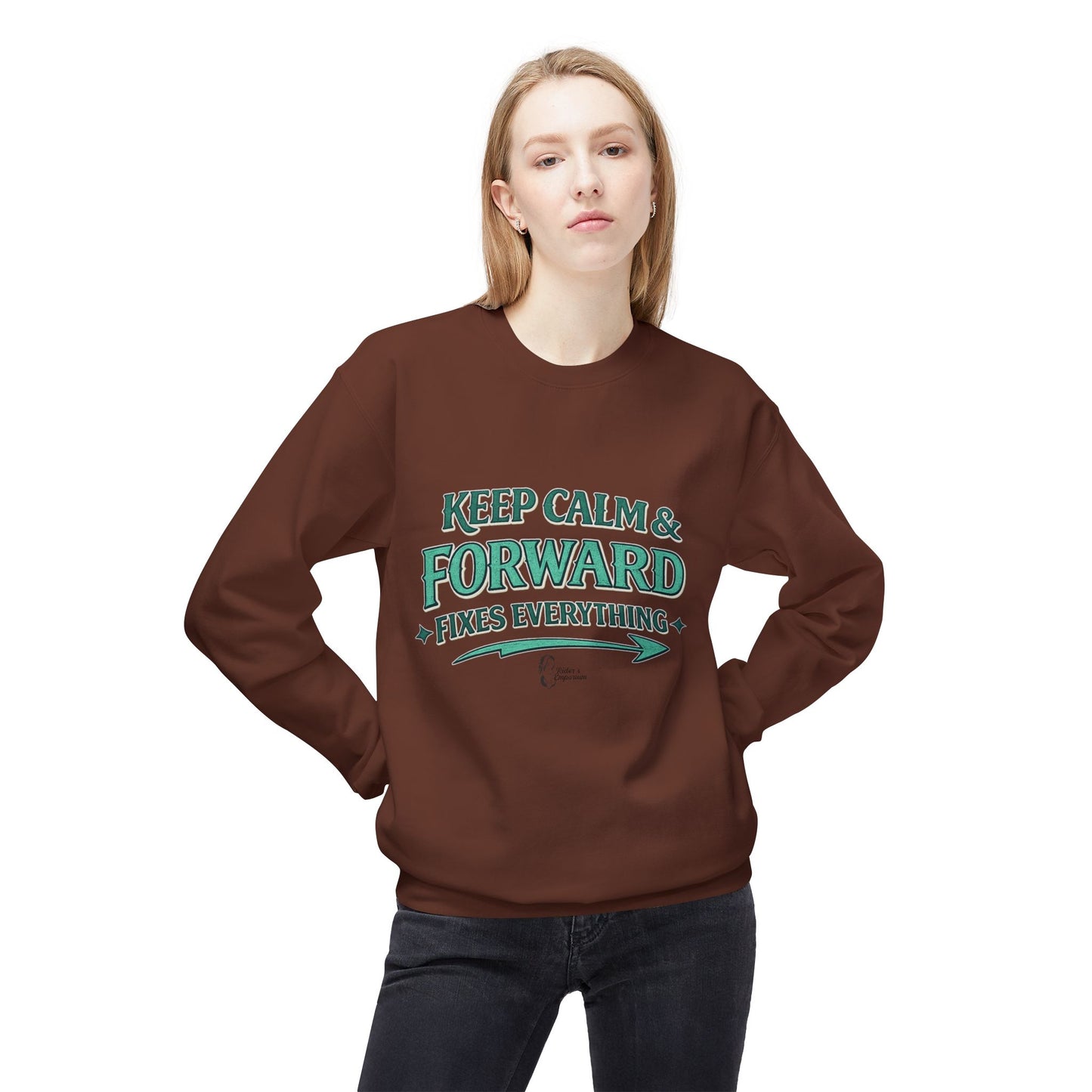 "Keep Calm & Forward Sweatshirt" Crewneck Sweatshirt