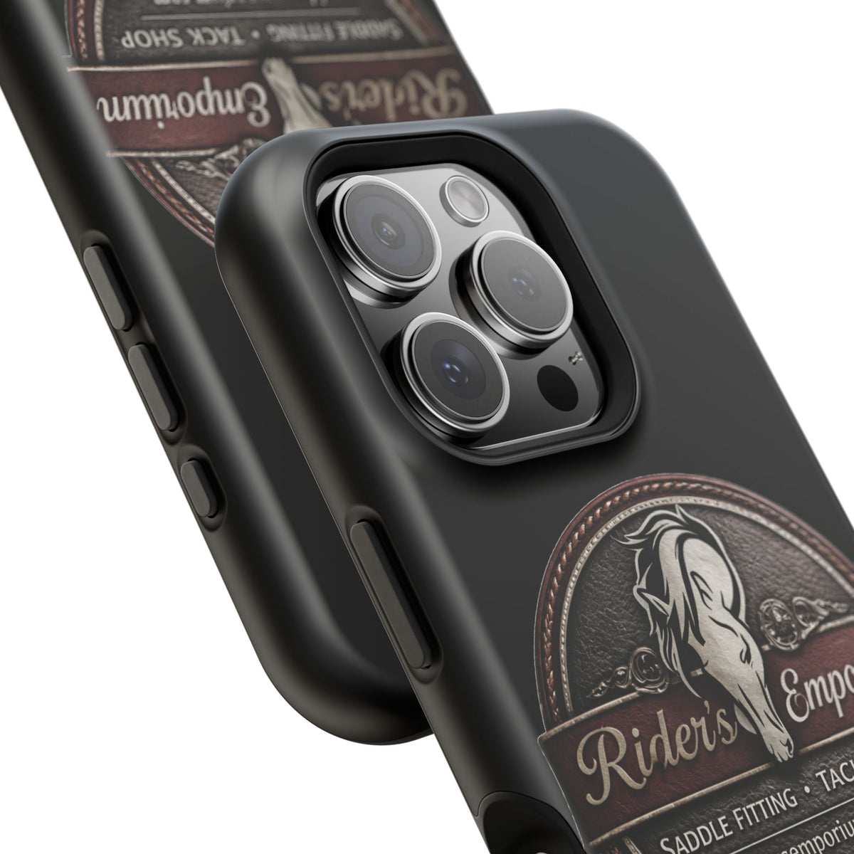 Magnetic Impact-Resistant Phone Case — Saddle Shop Logo