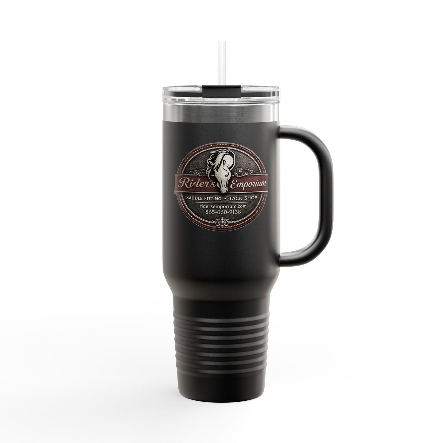 40oz Insulated Travel Mug — Rider Emporium Logo Stainless Steel Tumbler