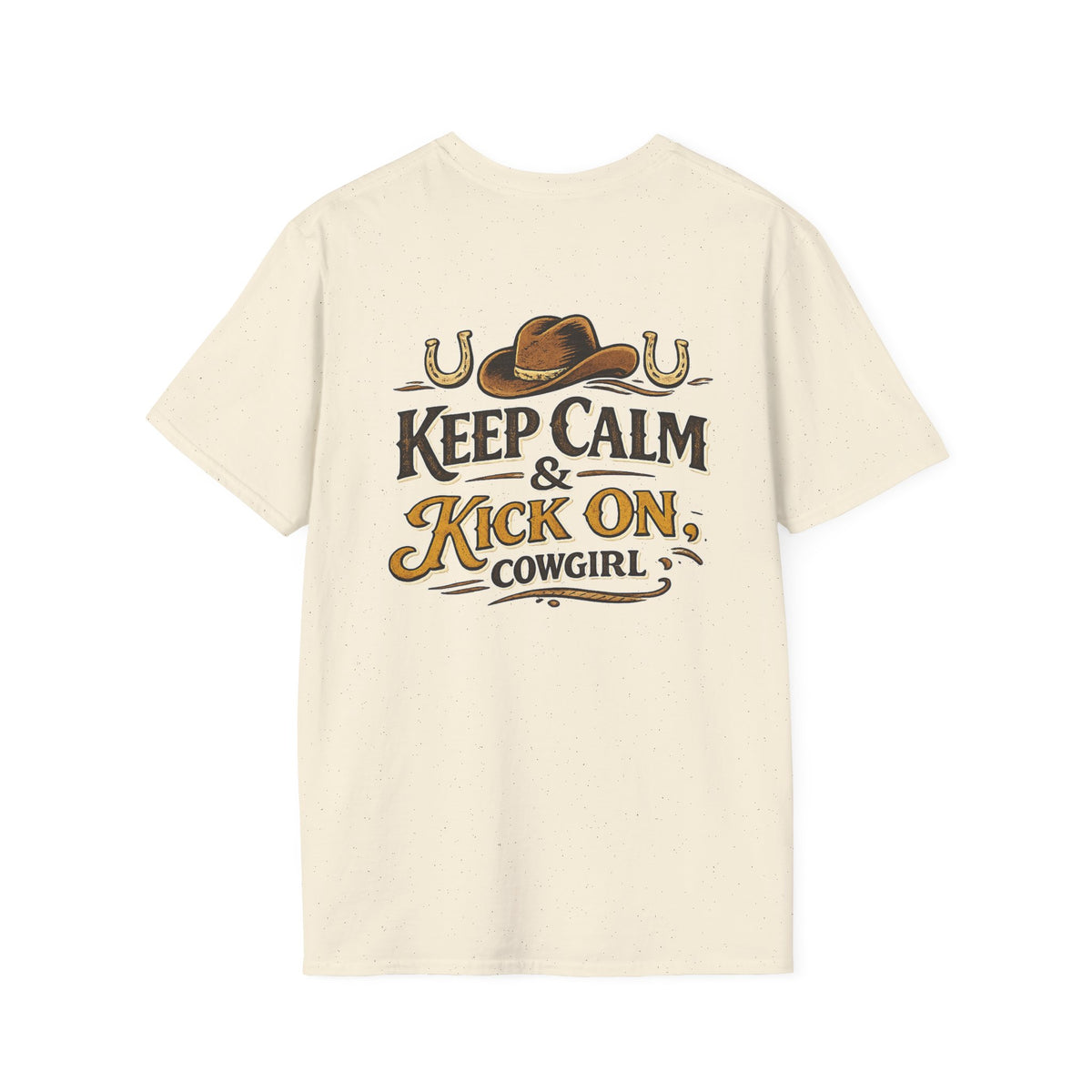 "Keep Calm & Kick On Cowgirl" T-Shirt