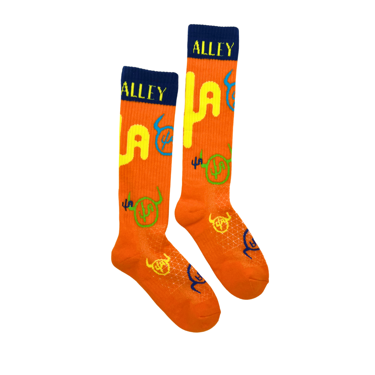 Cactus Alley-Moo Cactus Orange Performance Boot Socks