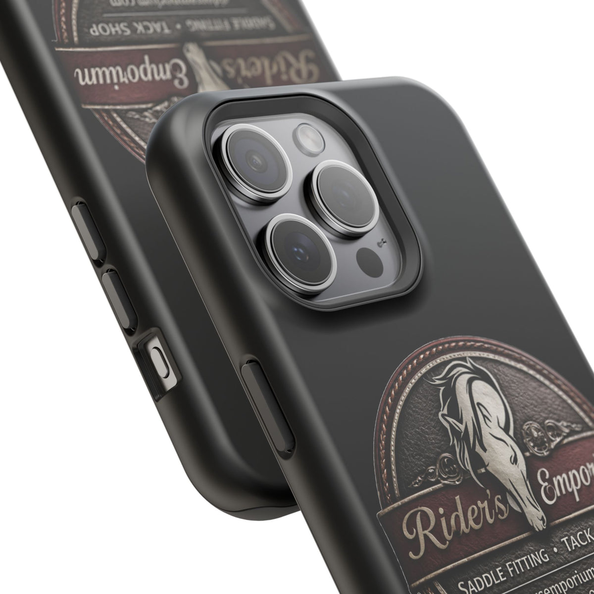 Magnetic Impact-Resistant Phone Case — Saddle Shop Logo