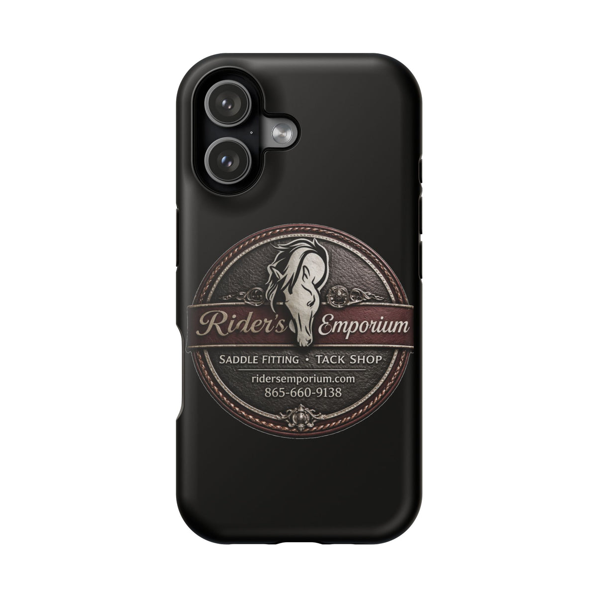 Magnetic Impact-Resistant Phone Case — Saddle Shop Logo