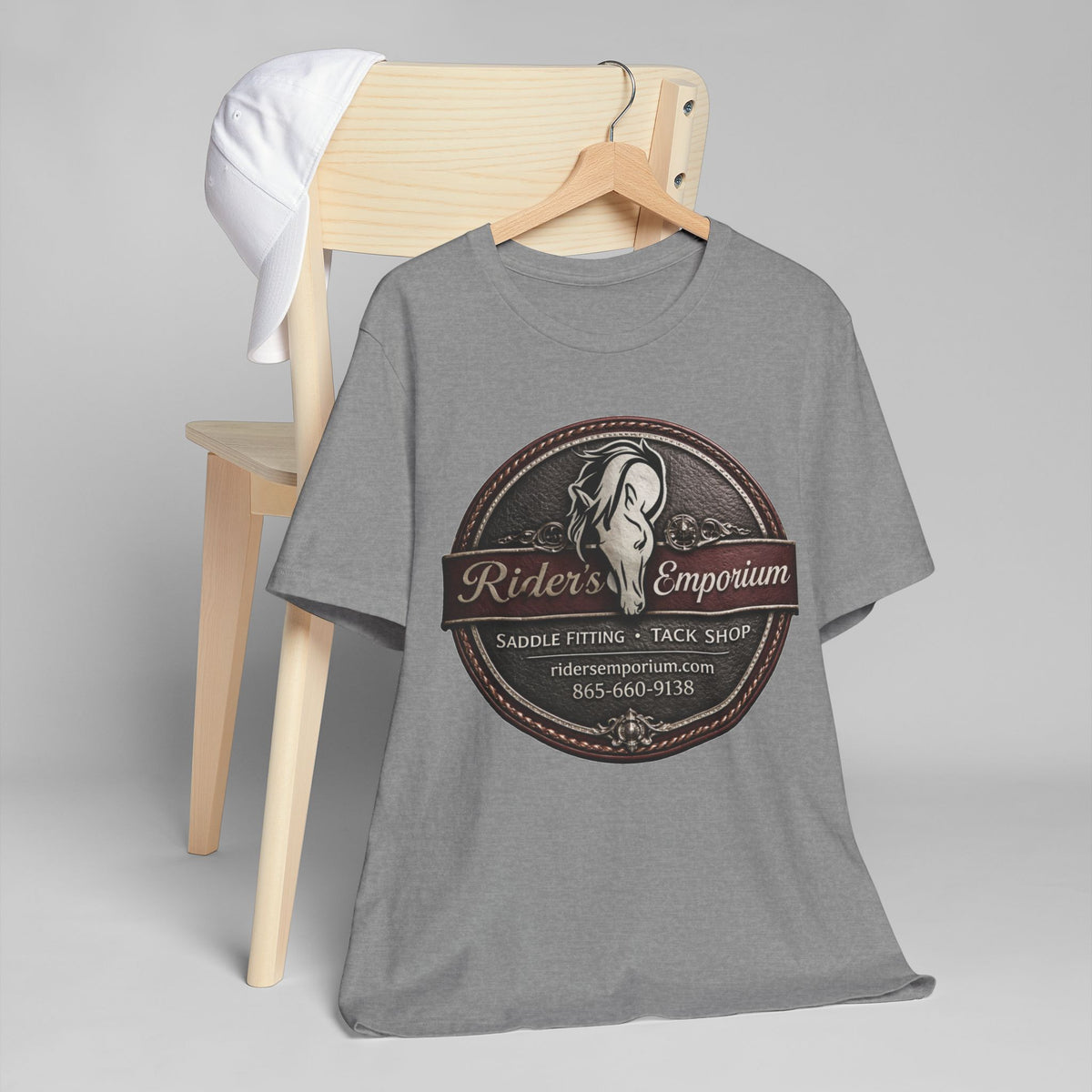 Rider's Emporium Logo T-Shirt — Saddle Fitting & Tack Shop Tee